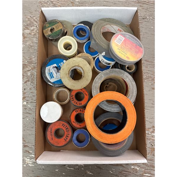 Large selection of teflon, electrical and other rolls of tape