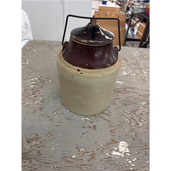 Old crock with lid