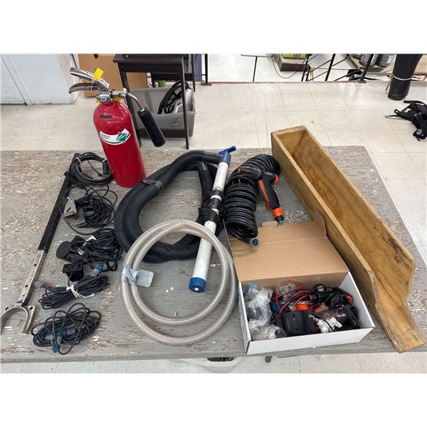 Assortment of boat equipment