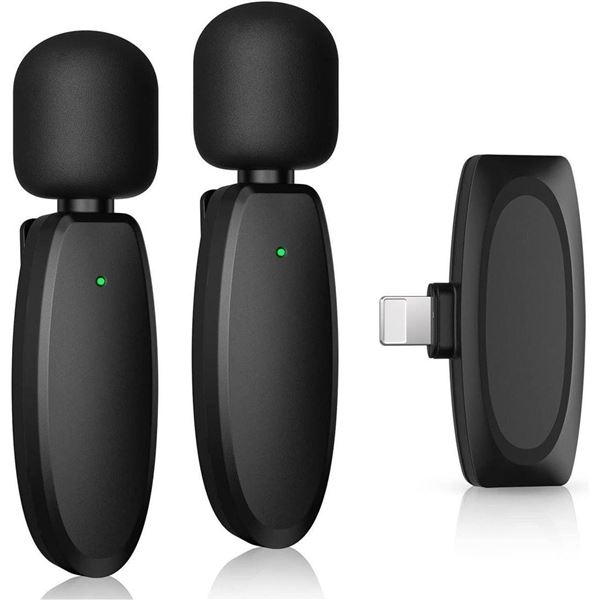 NEW $40 2PK Dual Wireless Lavalier Microphones