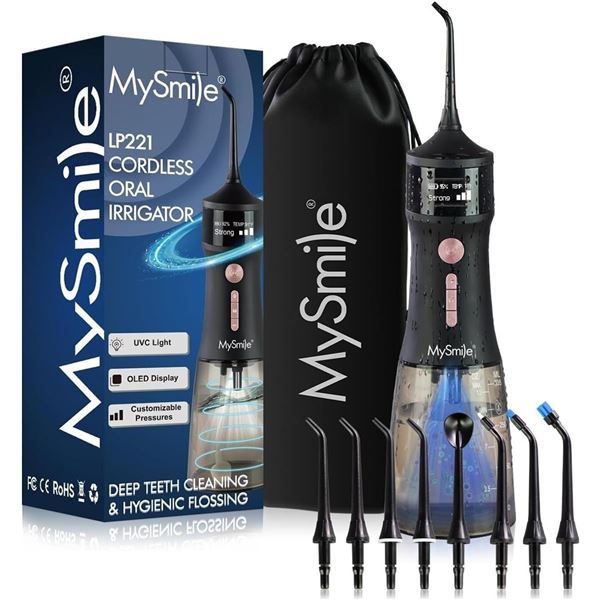 NEW $93 Cordless Oral Irrigator/Flosser Kit-Pink