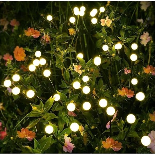 NEW $30 4PK LED Solar Garden Lights, Waterproof