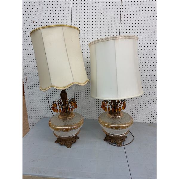 Two art deco lamps