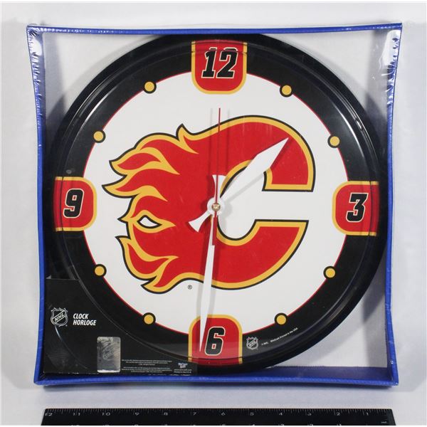 NEW CALGARY FLAMES WALL CLOCK