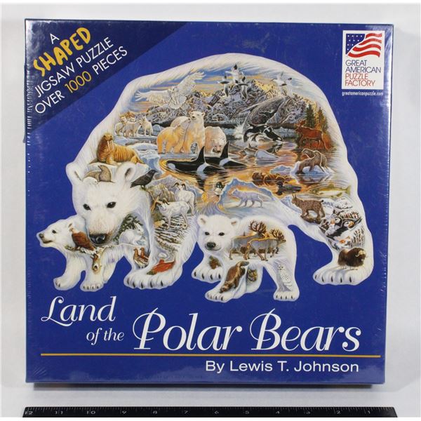 SEALED 1000PC LAND OF THE POLAR BEARS SHAPED