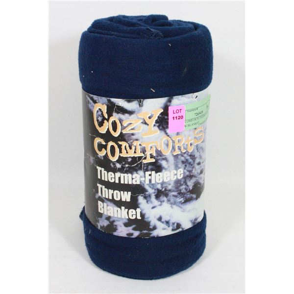 COZY COMFORTS THERMA-FLEECE THROW BLANKET