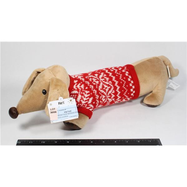 NEW WITH TAGS WEINER DOG STUFFED ANIMAL