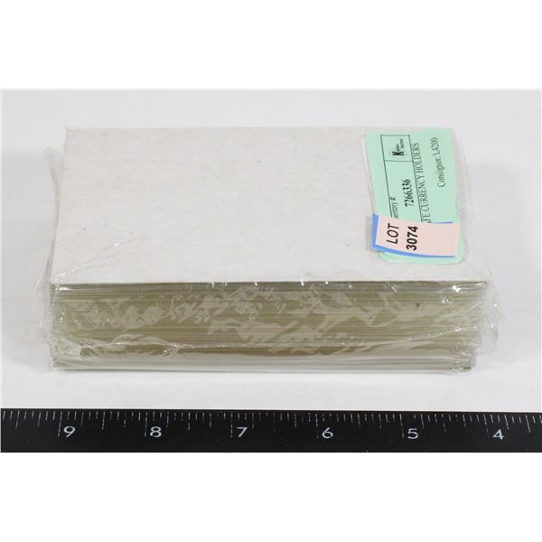 SUPERSAFE CURRENCY HOLDERS 100 CT.