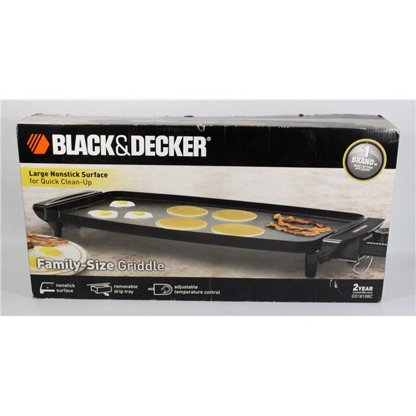 NEW OPEN BOX BLACK & DECKER GRIDDLE