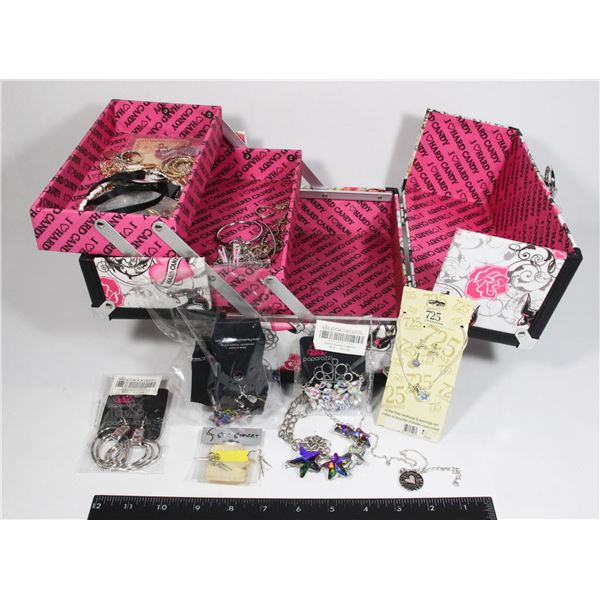 HARD CANDY JEWELRY BOX/ MAKEUP CASE WITH