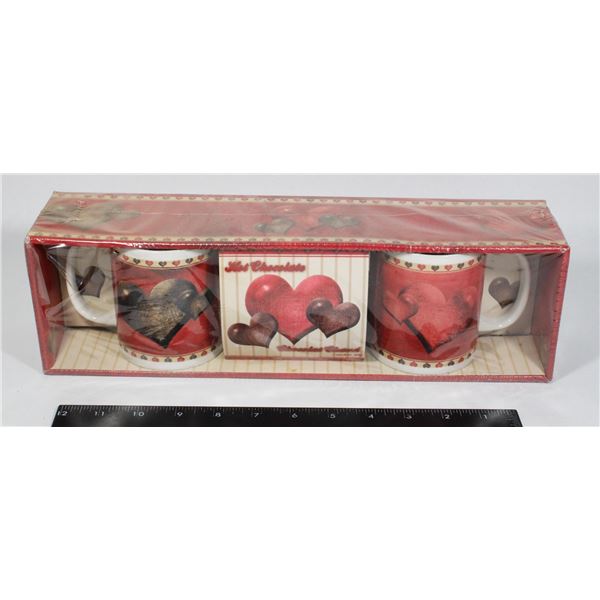 VALENTINES HOT CHOCOLATE MUGS NEW
