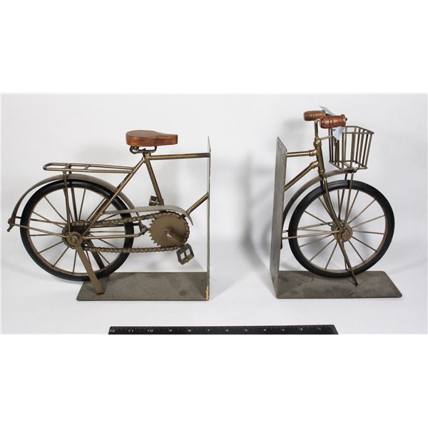 ANTIQUE LOOK BICYCLE THEM BOOKEND SET