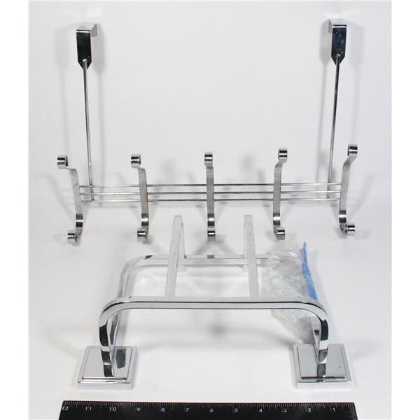 METAL TOP OF DOOR COAT RACK, METAL WALL MOUNTED