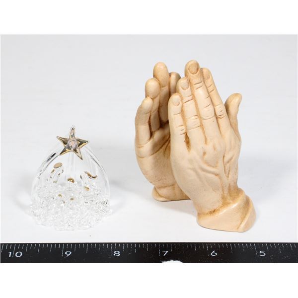 VINTAGE SPIN GLASS NATIVITY ORNAMENT SOLD WITH