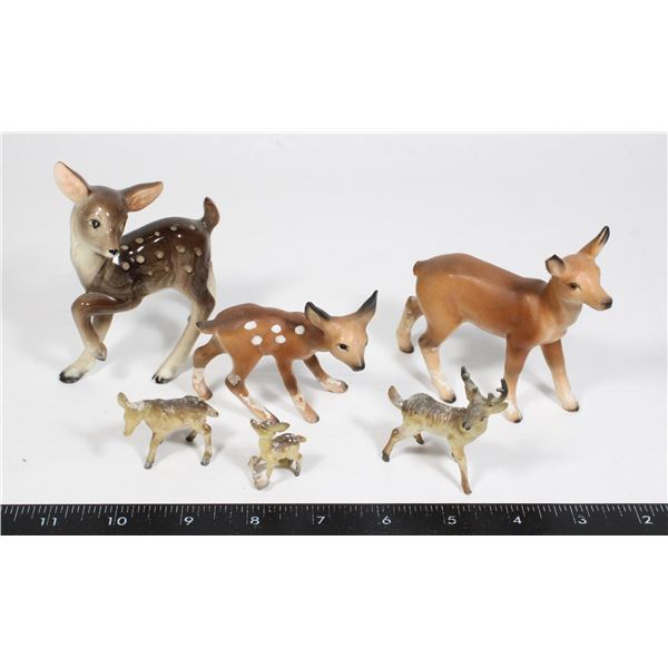 LOT OF DEER FIGURINES