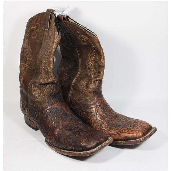 SIZE 12 D COWBOY BOOTS, MADE BY SAINT MINER IN