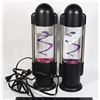 Image 1 : TWO UNIQUE SPIRAL LAMPS. NEEDS TOPUP ON WATER