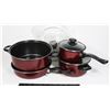 Image 1 : Item #12129 NEW POT AND PAN SET (ONE LID HANDLE DAMAGED)