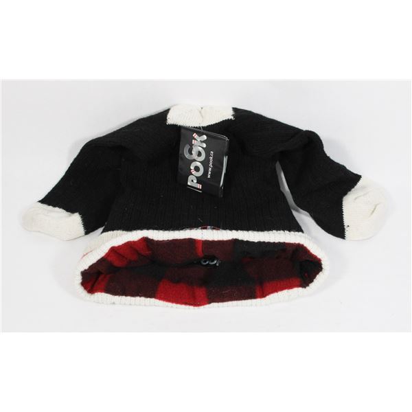 REVERSIBLE POOK TOQUE NEW. ADULT 1 SIZE FITS MOST