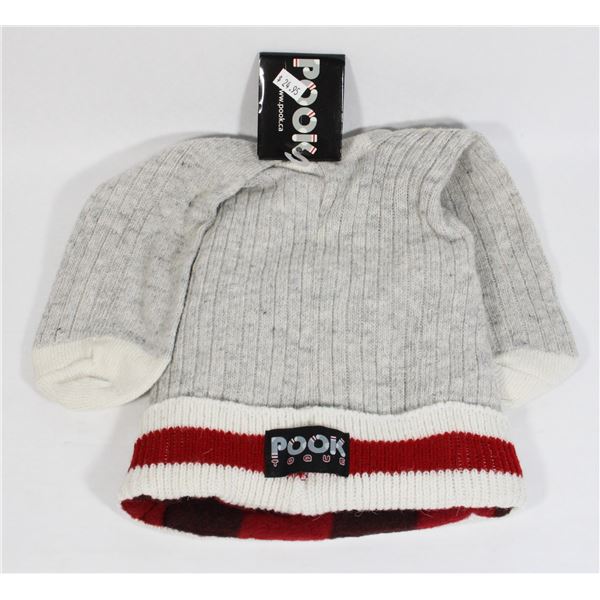 REVERSIBLE POOK TOQUE. ADULT 1 SIZE FITS MOST