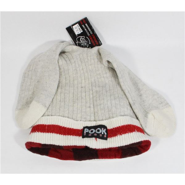 REVERSIBLE POOK TOQUE. ADULT 1 SIZE FITS MOST