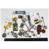 Image 1 : MISC. LOT OF KEY CHAINS, VINTAGE SPOONS AND MORE!