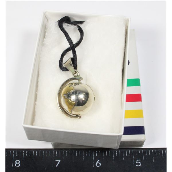 SILVER HARMONY BALL GLOBE PENDANT
