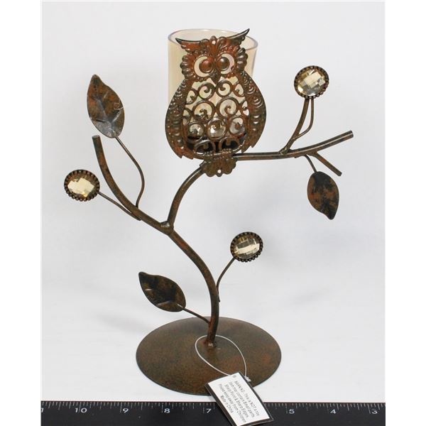 NEW: Item #14604, OWL THEME CANDLE HOLDER