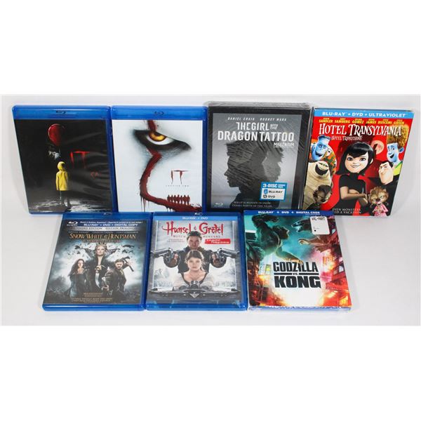 BUNDLE OF ASSORTED BLURAY MOVIES (2 ARE NEW)