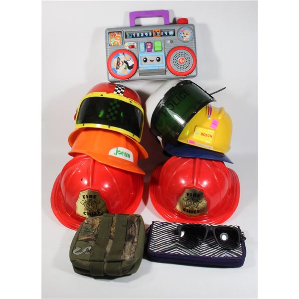 LARGE LOT OF KIDS TOYS, SAFETY HATS AND MORE!