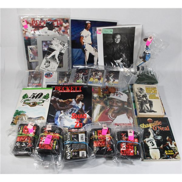 LOT OF SPORTS COLLECTIBLES, BASEBALL, FOOTBALL,