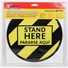 Image 1 : NEW 5PC STAND HERE FLOOR STICKER SET