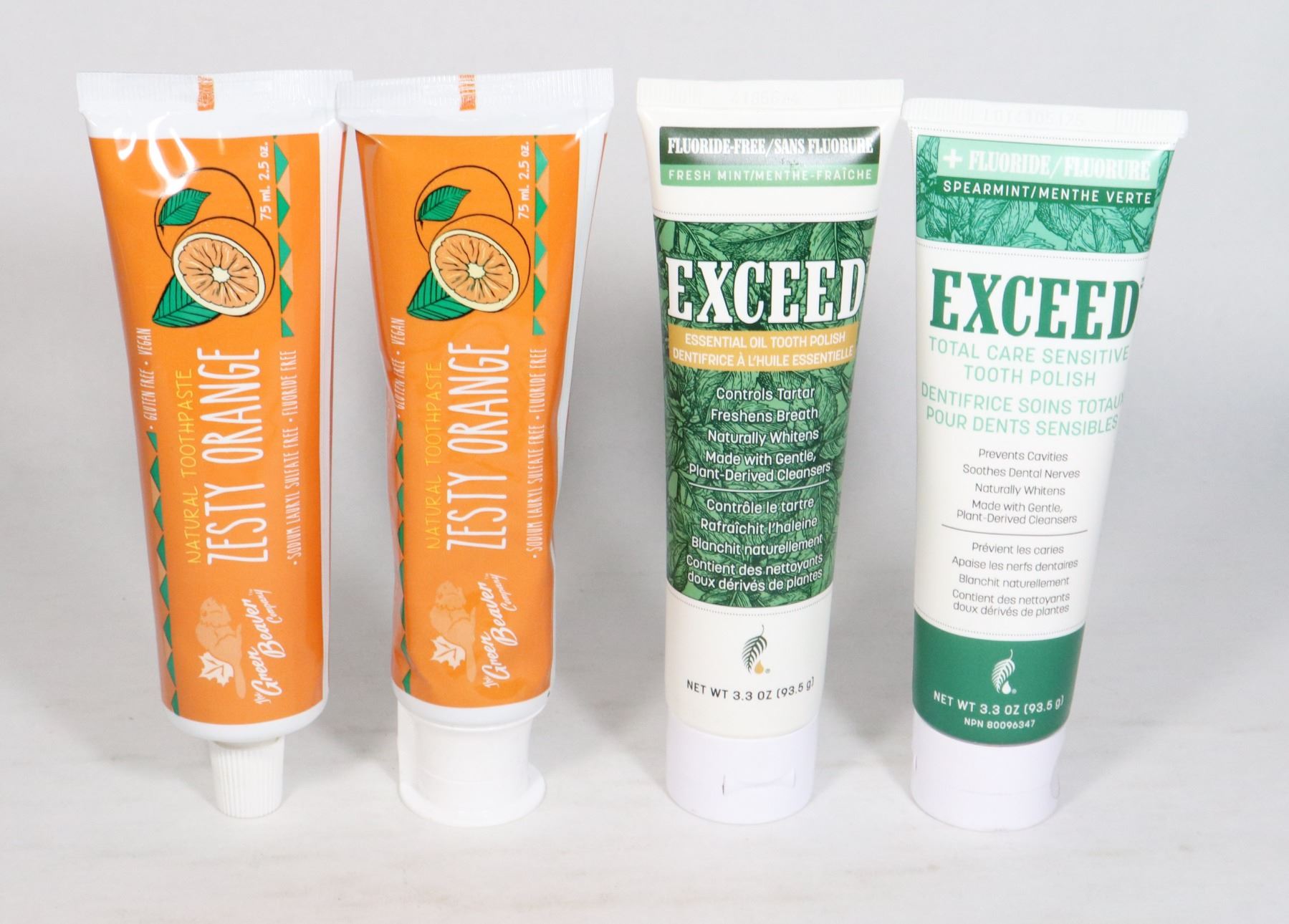 GREEN BEAVER & EXCEED TOOTHPASTE