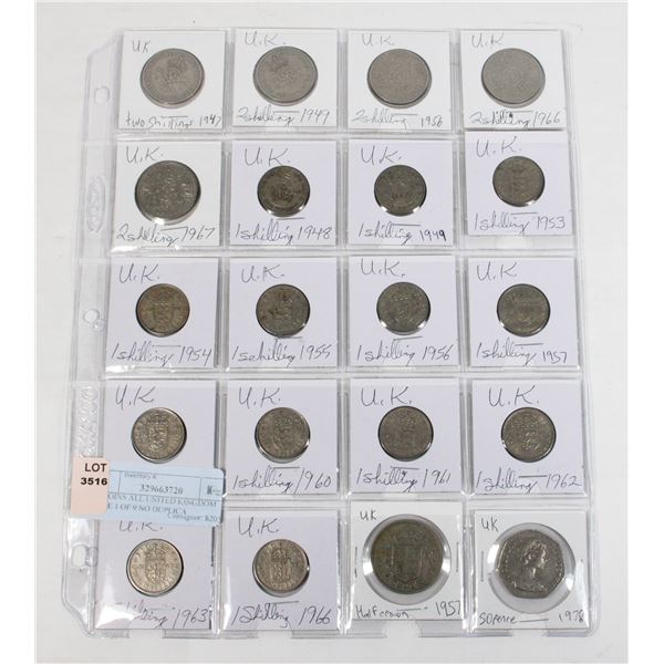 20 COINS ALL UNITED KINGDOM PAGE 1 OF 9 NO DUPLICA