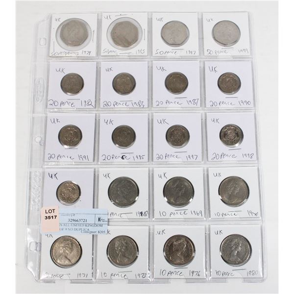 20 COINS ALL UNITED KINGDOM PAGE 2 OF 9 NO DUPLICA