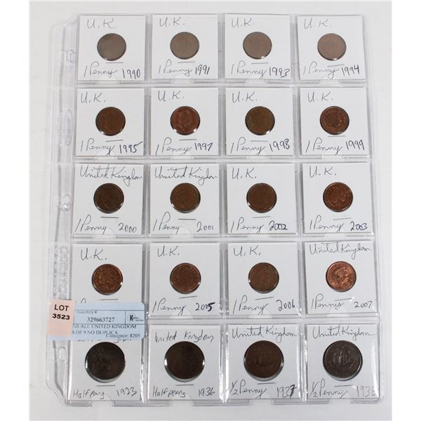 20 COINS ALL UNITED KINGDOM PAGE 8 OF 9 NO DUPLICA