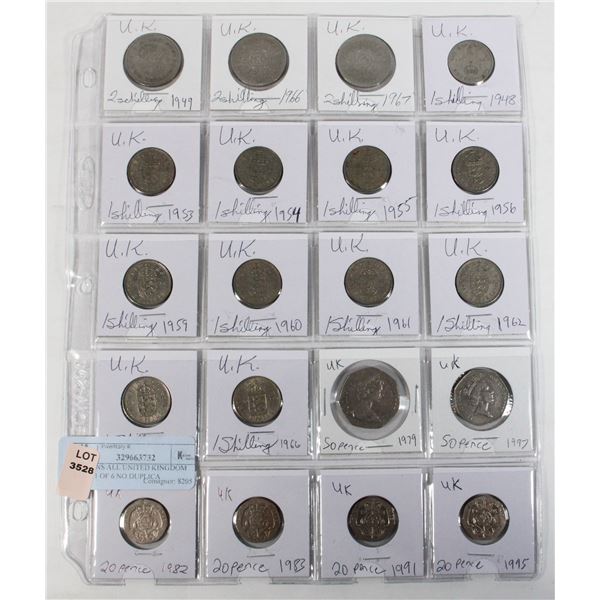 20 COINS ALL UNITED KINGDOM PAGE 1 OF 6 NO DUPLICA