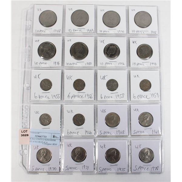 20 COINS ALL UNITED KINGDOM PAGE 2 OF 6 NO DUPLICA