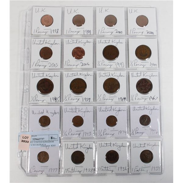 20 COINS ALL UNITED KINGDOM PAGE 6 OF 6 NO DUPLICA