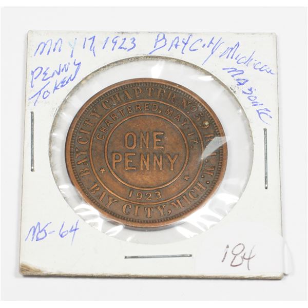 MAY 17,1923 BAY CITY MICHIGAN MASONIC LODGE