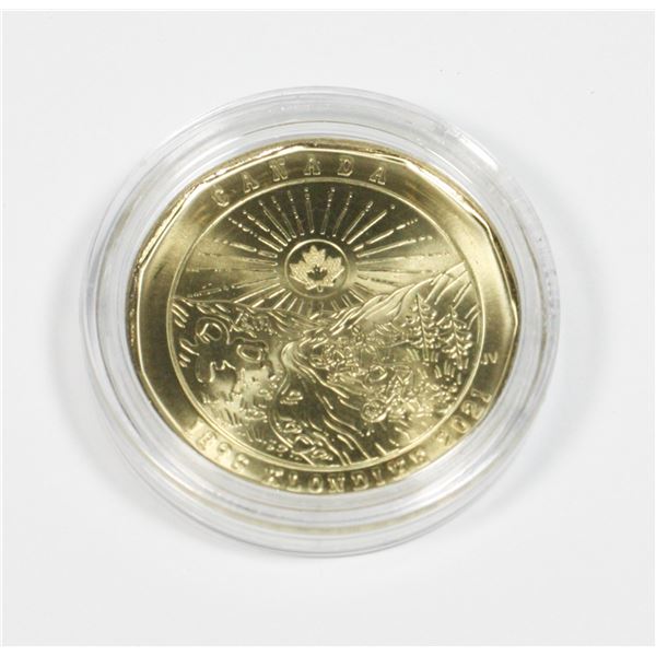 2021 KLONDIKE COMMEMORATIVE LOONIE UNCOLORED