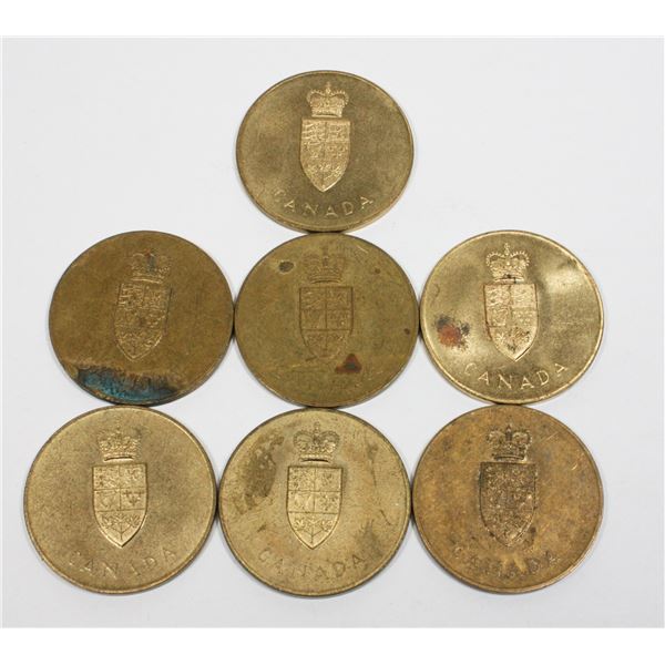 LOT OF 7 1867-1967 CANADA CONFEDERATION TOKENS