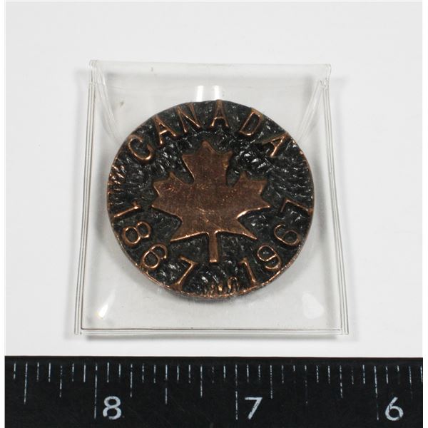 1967 CANADA CENTENNIAL BOLO TIE CLIP/ SLIDE