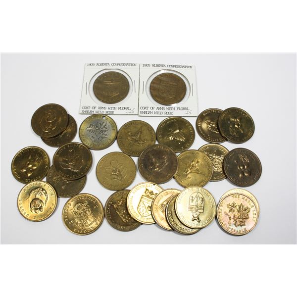 LOT OF 26 ASSORTED CANADIAN COAT OF ARMS/FLORAL