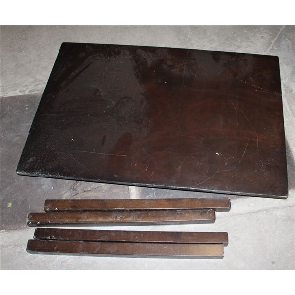 WOOD KITCHEN TABLE (MISSING BOLTS/NUTS FOR LEGS)