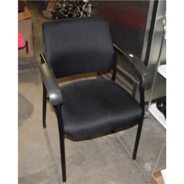 BLACK FABRIC CHAIR, COMMERCIAL QUALITY