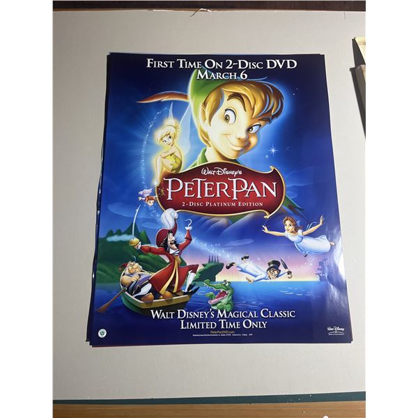 Disney Peter Pan retail exclusive poster lot of 2