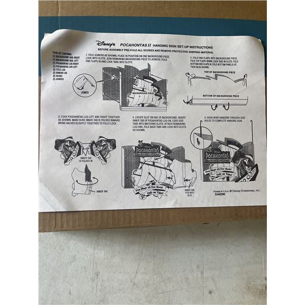 Disney Pocahontas 3d hanging sign
