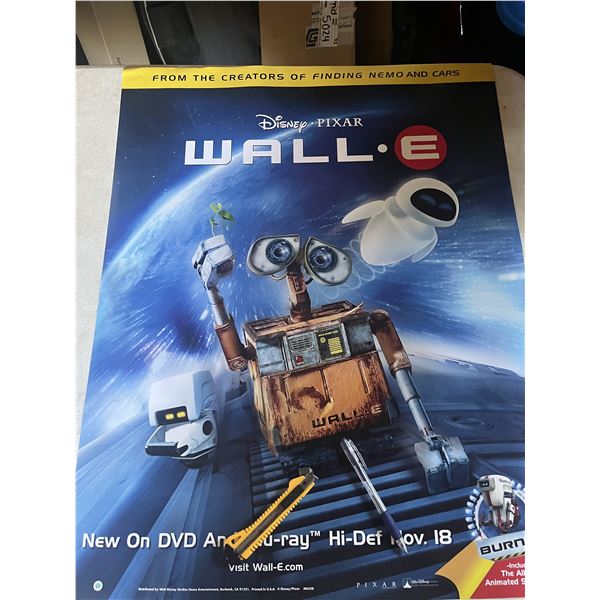 Walt Disney Wall E retail exclusive poster and standee