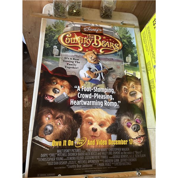 Walt Disney, the country Bears retail  exclusive promotional poster